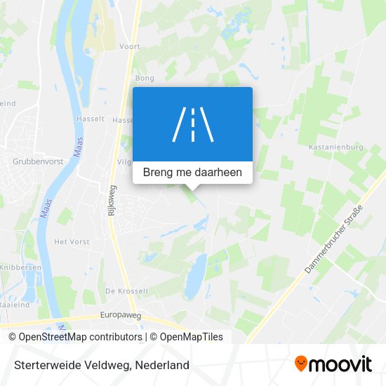 Sterterweide Veldweg kaart