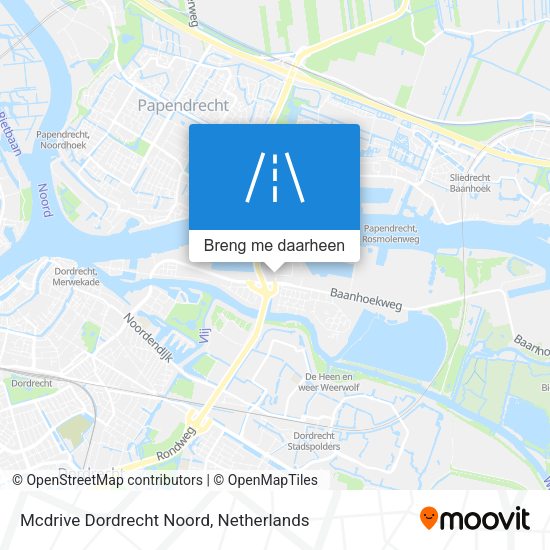 Mcdrive Dordrecht Noord kaart