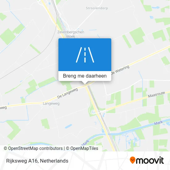 Rijksweg A16 kaart