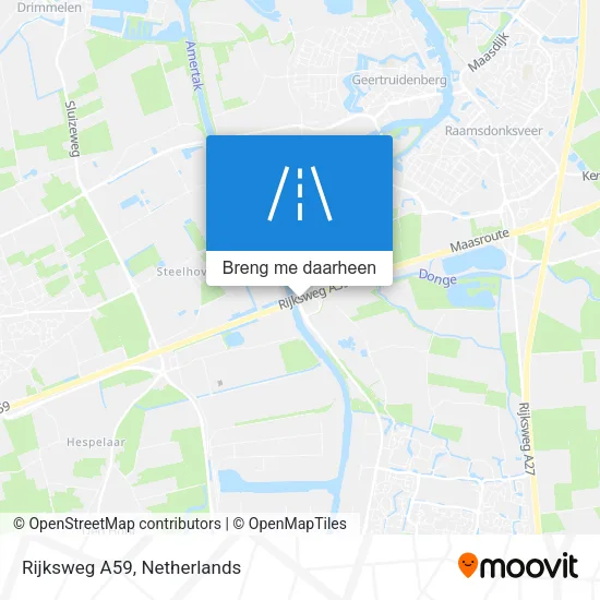 Rijksweg A59 kaart