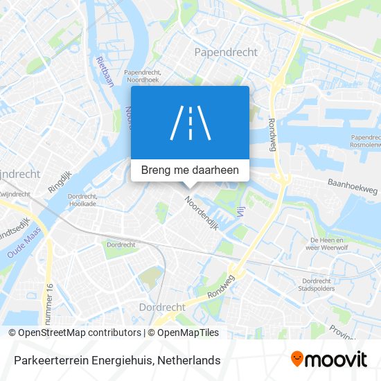 Parkeerterrein Energiehuis kaart