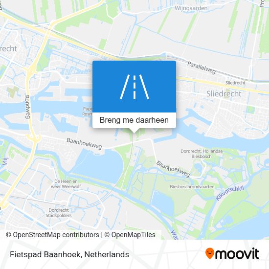 Fietspad Baanhoek kaart