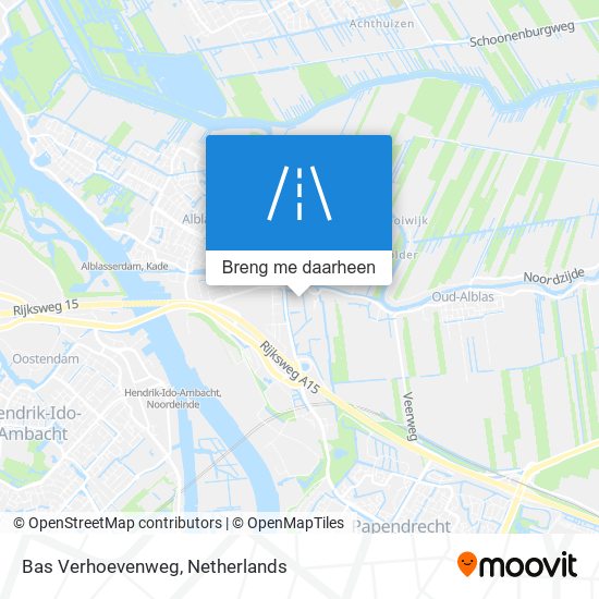 Bas Verhoevenweg kaart