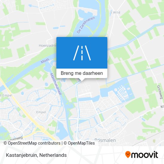 Kastanjebruin kaart