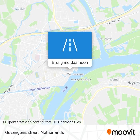 Gevangenisstraat kaart