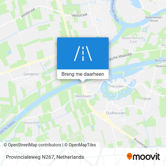 Provincialeweg N267 kaart