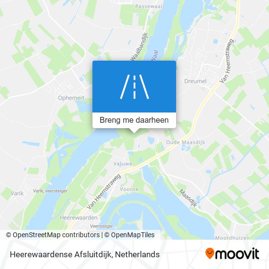 Heerewaardense Afsluitdijk kaart