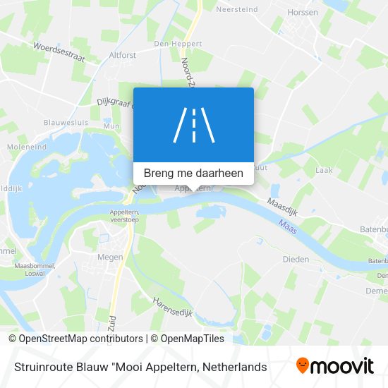 Struinroute Blauw "Mooi Appeltern kaart