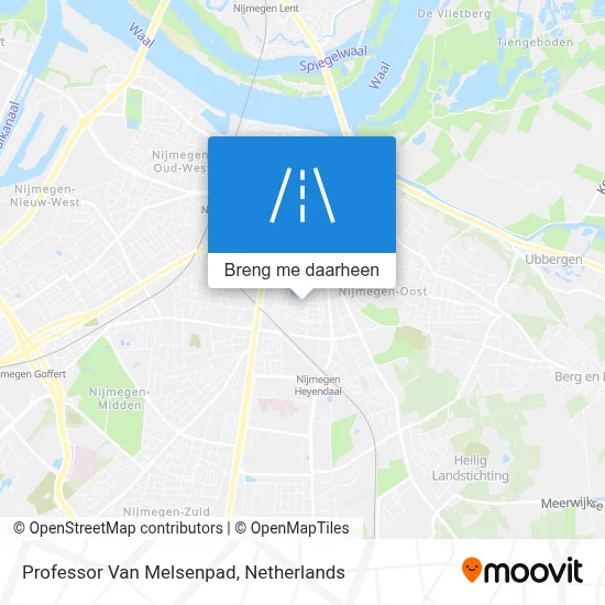 Professor Van Melsenpad kaart