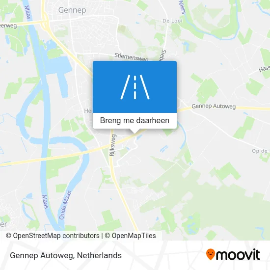 Gennep Autoweg kaart