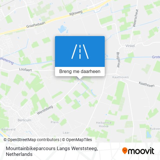 Mountainbikeparcours Langs Werststeeg kaart