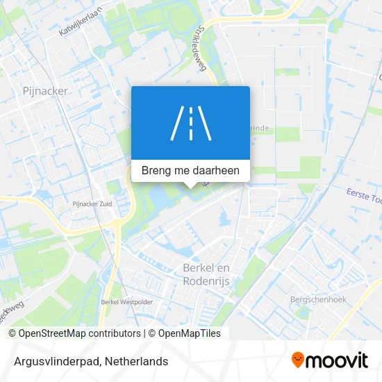 Argusvlinderpad kaart