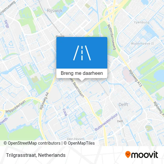 Trilgrasstraat kaart