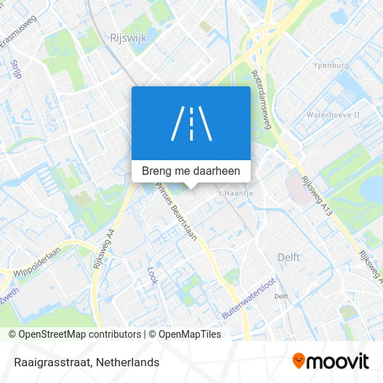 Raaigrasstraat kaart