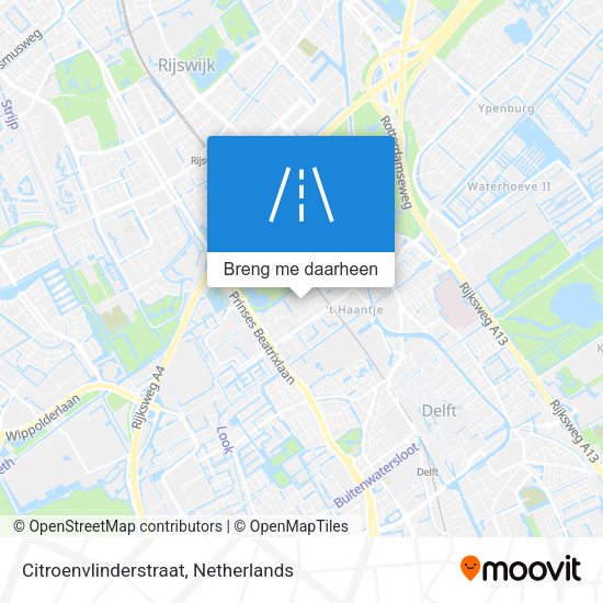 Citroenvlinderstraat kaart