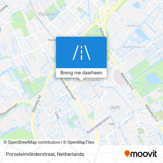 Porseleinvlinderstraat kaart
