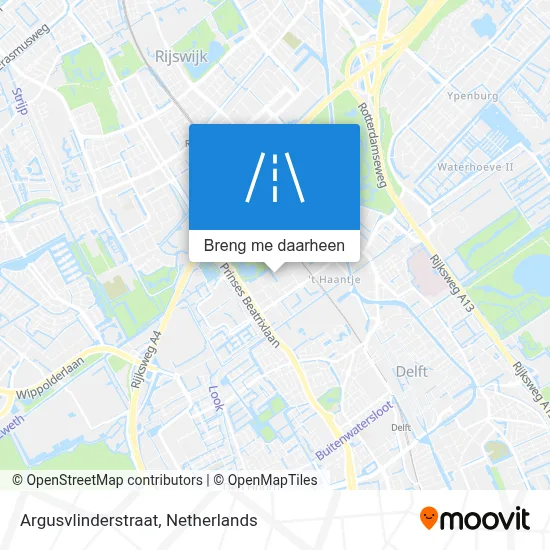 Argusvlinderstraat kaart