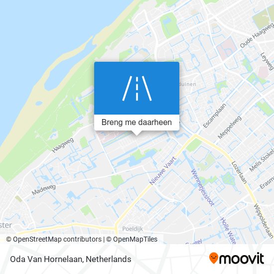 Oda Van Hornelaan kaart