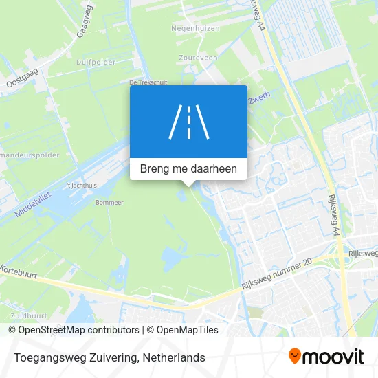 Toegangsweg Zuivering kaart