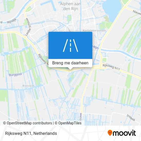Rijksweg N11 kaart