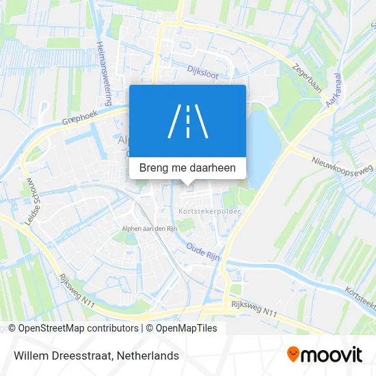 Willem Dreesstraat kaart