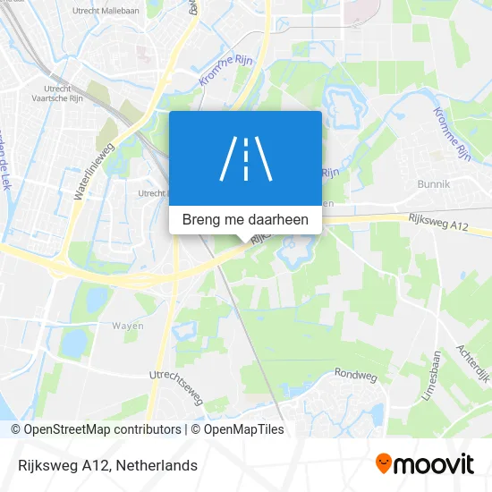Rijksweg A12 kaart