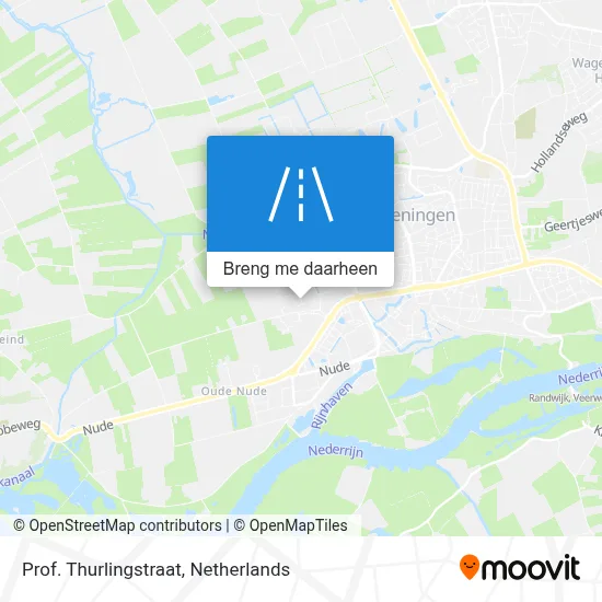 Prof. Thurlingstraat kaart