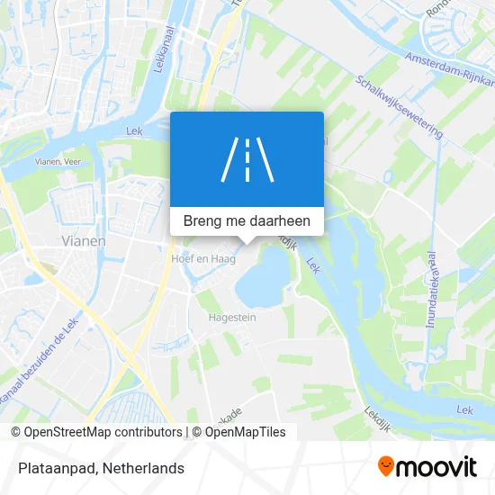 Plataanpad kaart