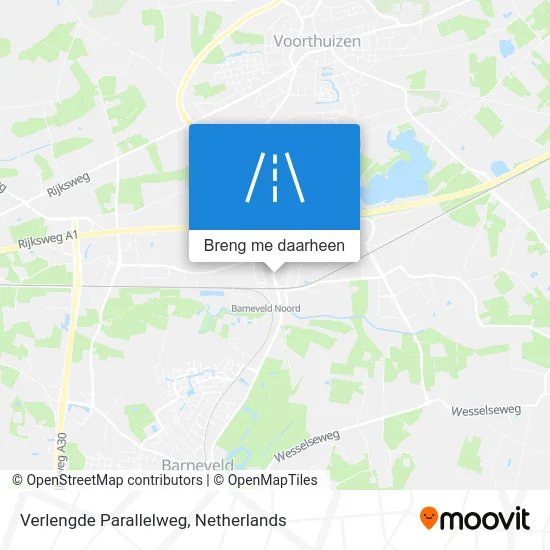 Verlengde Parallelweg kaart