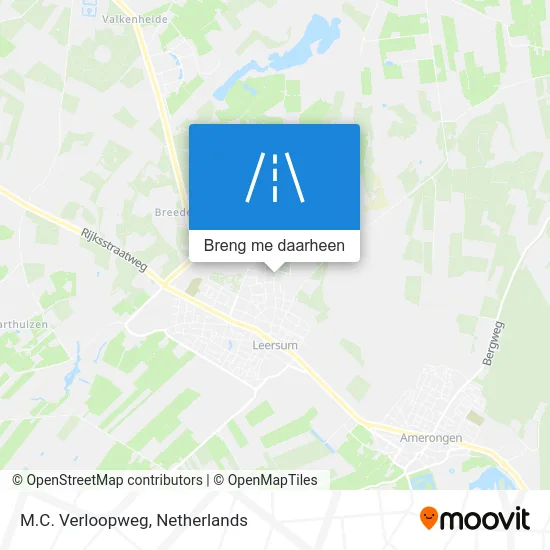 M.C. Verloopweg kaart