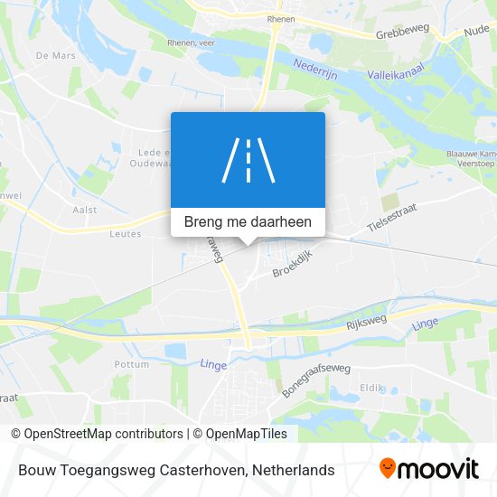 Bouw Toegangsweg Casterhoven kaart