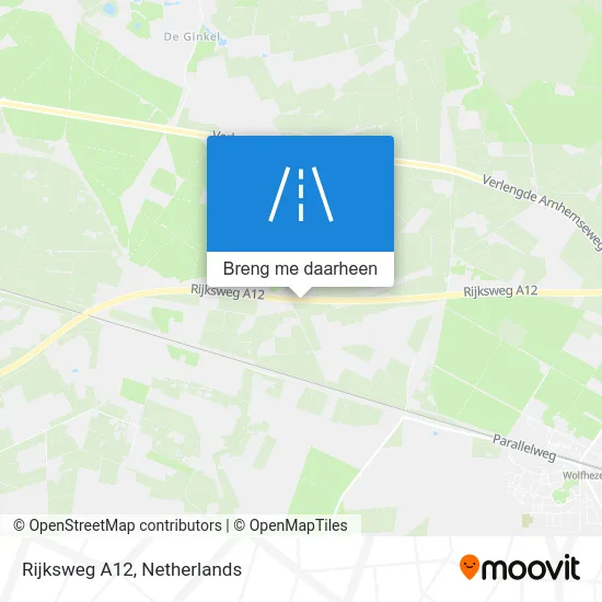 Rijksweg A12 kaart