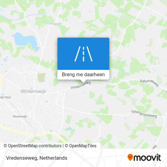 Vredenseweg kaart