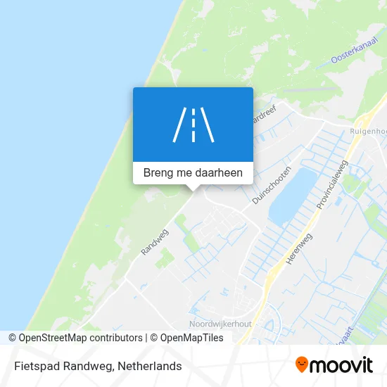 Fietspad Randweg kaart