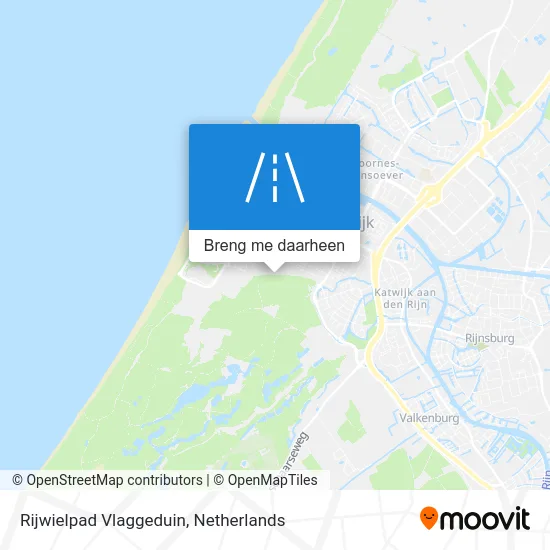 Rijwielpad Vlaggeduin kaart