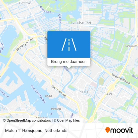 Molen 'T Haasjepad kaart