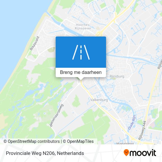 Provinciale Weg N206 kaart