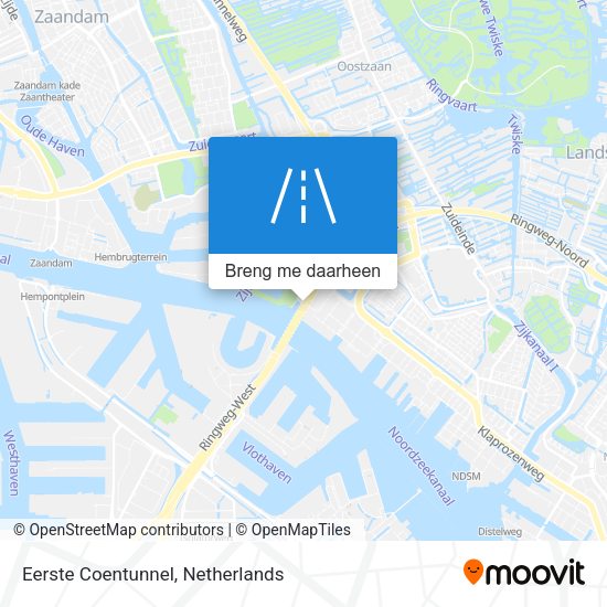 Eerste Coentunnel kaart