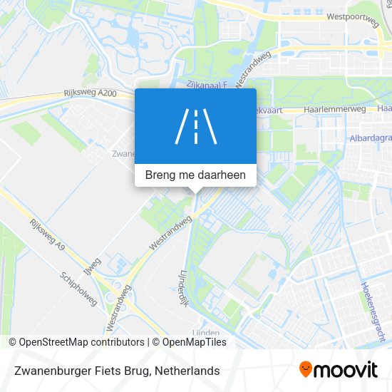 Zwanenburger Fiets Brug kaart