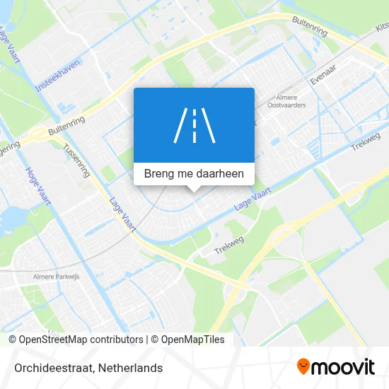 Orchideestraat kaart