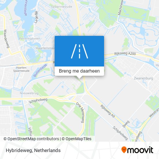 Hybrideweg kaart