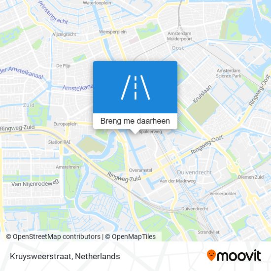 Kruysweerstraat kaart