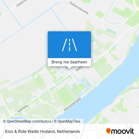 Kiss & Ride Walibi Holland kaart