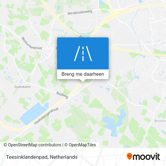 Teesinklandenpad kaart