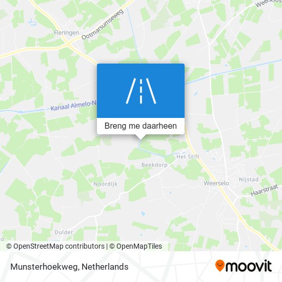 Munsterhoekweg kaart