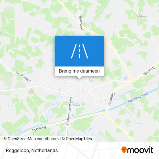 Reggeloop kaart