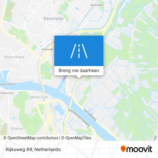 Rijksweg A9 kaart