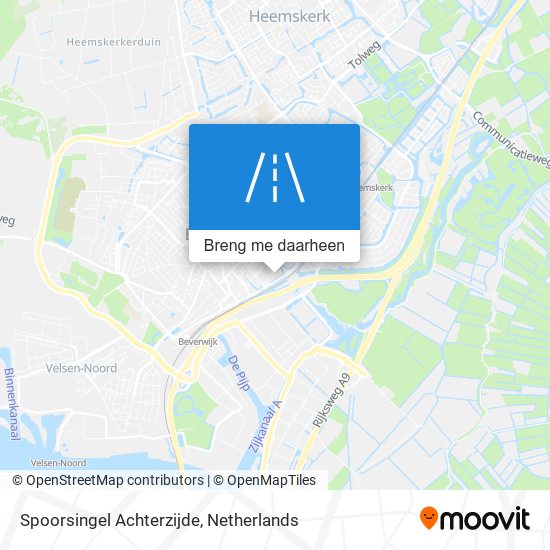 Spoorsingel Achterzijde kaart