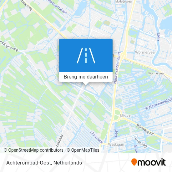 Achterompad-Oost kaart