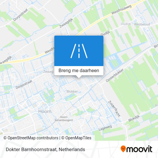 Dokter Barnhoornstraat kaart